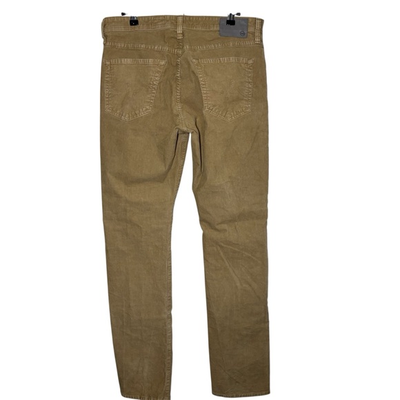 AG ADRIANO GOLDSCHMIED Mens 34x34 Everett Slim Corduroy Pants Camel Khaki - Picture 2 of 9